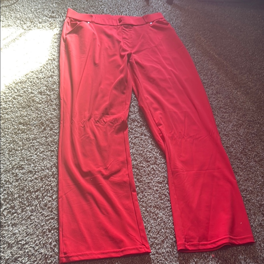 Stylish and Vibrant Red Yoga Pants OR Business Casual Pants - XL - BRAND NEW